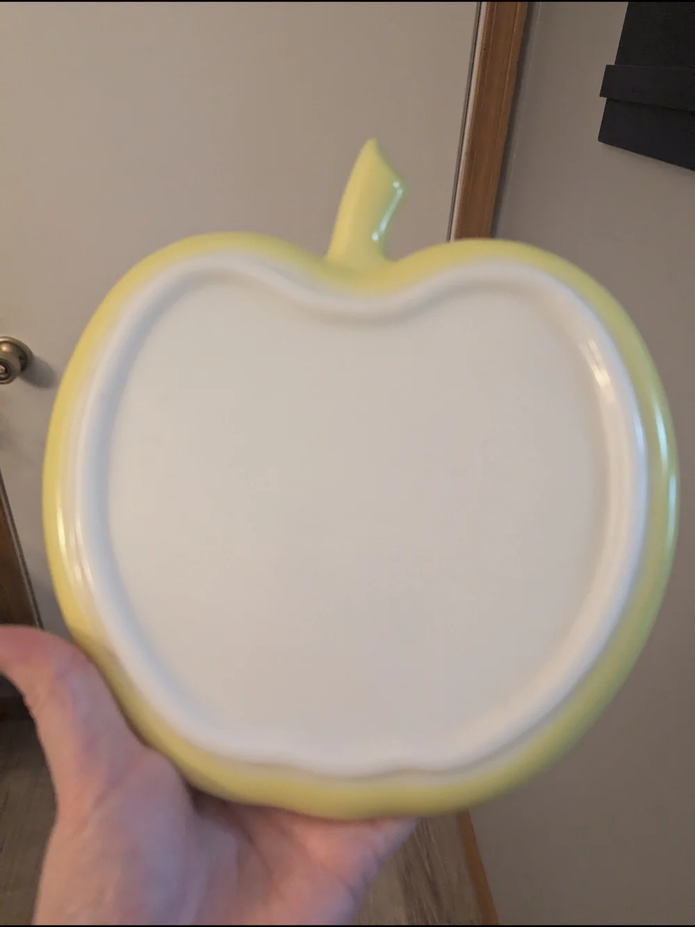 Hazel Atlas Lime Green Milk Glass Apple Luncheon Snack Cup Plate Set 1940's Mint